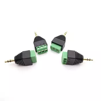 3,5 мм стерео разъем задний конец винтовой разъем 3,5 аудио AUX разъем не сварное соединение для Светодиодный ского светодиодного CCTV постоянного тока разъем питания адаптер