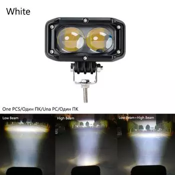 3,8 дюймов, белый, желтый, дальний и ближний свет, фототуман для автомобиля, внедорожника, грузовика, вездехода, мотоцикла, 10-60 в