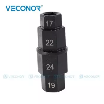 3/8 привод мотоцикла, передняя и задняя ступица колеса, ось, адаптер шпинделя, инструмент 17, 19, 22, 24 мм, шестигранная головка, универсальные ручные инструменты