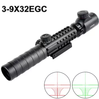3-9X32EG Красный/Зеленый Регулируемый оптический прицел с подсветкой, тактический охотничий прицел, подходит для 20-миллиметрового прицела Пикатинни, страйкбола