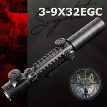 3-9X32EGC, красная/зеленая Регулируемая тактическая фотовспышка с подсветкой для стрельбы на дальнем расстоянии, охоты, для винтовки, страйкбола