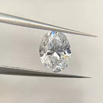 3-каратное D VVS1 сертификат IGI, выращенное в лаборатории обручальное кольцо с бриллиантом HPHT CVD и овальной огранкой