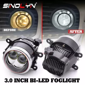 3-дюймовые двойные гиперболоидные Bi светодиодные противотуманные фары для Honda Accord Civic/Renault/Mitsubishi/Subaru/Suzuki 3000K 6000K прожекторные линзы би лед птф птф светодиодные противотуманные фары led