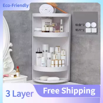 3-х уровневая угловая настенная полка ABS пластик