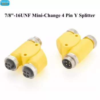3-ходовой 7/8 "-16UNF Циркулярный разъем, мини-замена, 4-контактный 7/8'' разъем, h-Сплиттер, мини-быстрый односторонний Тройник, адаптер для открытия
