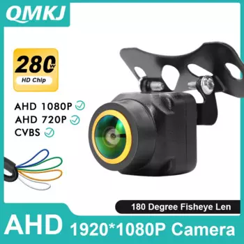 3-канальная камера заднего вида, 280 Вт, 1080P, AHD, AHD, 180 градусов, объектив «рыбий глаз», ночное видение, для Android