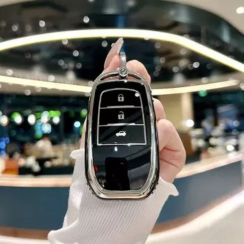 3 кнопки для Toyota Yaris Cross Hilux Innova Fortuner Camry Land Cruiser 200 300 Prado Crown TLK 200 автомобильный брелок для ключей