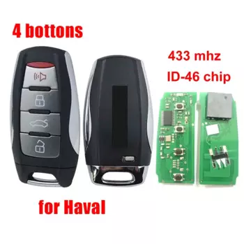 3 кнопки ID46/47 чип 433 МГц автомобильный брелок корпус для GWM Cannon Poer Haval Hover H4 H6 H7 H9 F5 F7 H2S C30 C50 Coupe