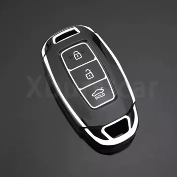 3-кнопочный чехол для автомобильного ключа из ТПУ, брелок для Hyundai Santa I30 IX35 Encino KONA Solaris Azera Grandeur Elantra Accent Fe