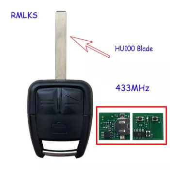 3-кнопочный дистанционный Автомобильный ключ для Opel, для Vauxhall Astra Zafira Vectra Omega 433 МГц ID40, чиповый ключ транспондера, необработанное лезвие