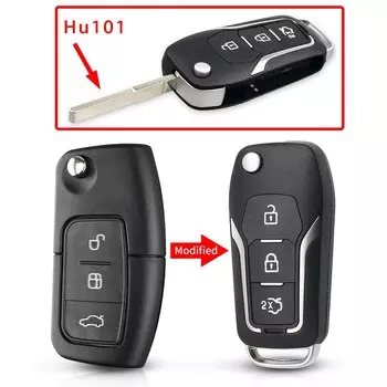 3-кнопочный модифицированный складной пульт дистанционного управления KEYYOU, чехол для автомобильного ключа для Ford Focus 2 3 Mondeo Fiesta Galaxy