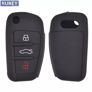 3-кнопочный силиконовый чехол для дистанционного ключа автомобиля для Audi A1 S1 A3 S3 A4 A6 RS6 TT Q3 Q7 2005 2006 2007 2008 2009-2013