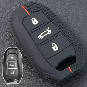 3-кнопочный силиконовый чехол для ключей, чехол-держатель для Peugeot 208 308 508 3008 5008 2016 2018 Citroen C4 DS4 DS5 2012 2014 2015