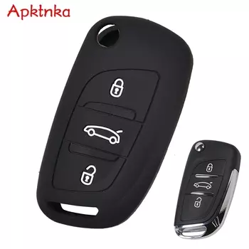 3-кнопочный силиконовый чехол для ключей Citroen C2 C3 C4 C5 DS4 для Peugeot 107 207 307 407 308 607 Автомобильный пульт дистанционного управления с откидной крышкой