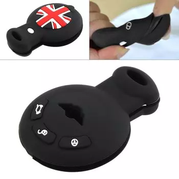 3-кнопочный силиконовый чехол для смарт-ключателя автомобиля, защитный держатель для BMW Mini Cooper 2007-2014 гг.