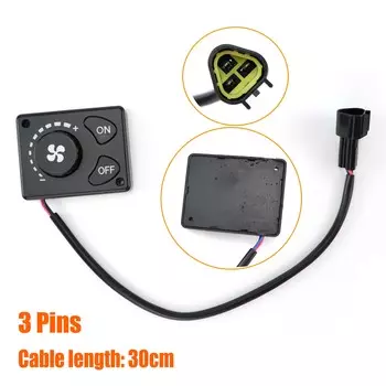 3 контакта 12 В/24 В воздушный дизельный стояночный обогреватель, ручка переключателя времени, черный для автомобиля, грузовика, фургона