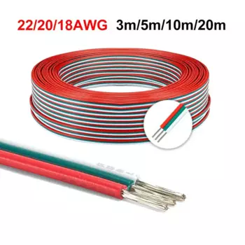 3-контактные удлинительные кабели для светодиодной ленты, 3-жильный гибкий кабель RGB, 5 В, 12 В, электрический провод для WS2811 WS2812B, разъем COB Light Bar JST