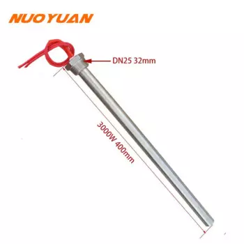 Нагревательный элемент 3 кВт, водонагреватель с резьбой DN25, трубчатая термостойкость, картриджный нагреватель из нержавеющей стали