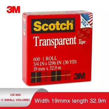 3 м 12,7/19 мм x 32,9 м американские прозрачные ленты, бесследная упаковка, упаковочные ленты, клейкая лента, канцелярские принадлежности для школьников