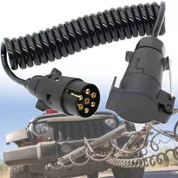 3 м 7 контактов для грузовика, задняя панель, Удлинительный кабель для прицепа и источника питания, проводная вилка, автомобильная розетка, аксессуары для автомобиля