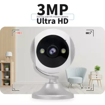 3-мегапиксельная HD Wi-Fi домашняя lP камера панорамная PTZ с двойным экраном автоматическое обнаружение ночного видения двухсторонняя голосовая камера безопасности