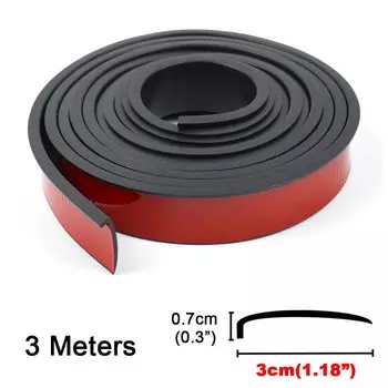 3-метровые автомобильные расширители крыльев, удлинители крыльев, защита для бровей, резиновая уплотнительная полоса, брызговик, крышка для губ, защита от царапин