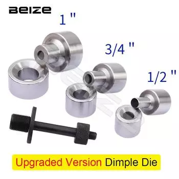 3 Piece Dimple Dies 1/2" 3/4" 1" Can be Used with Vise/Hydraulic Press and SYK Series Hydraulic Tool