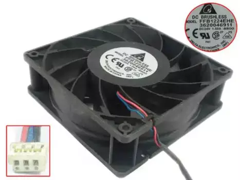 3-проводной Вентилятор охлаждения сервера Delta Electronics FFB1224EHE BR00 DC 24 в 120 А 120x38 мм