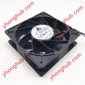 3-проводной Вентилятор охлаждения сервера Delta Electronics QFR1224EHE R00 DC 24 В 0,75 А 120x120x38 мм