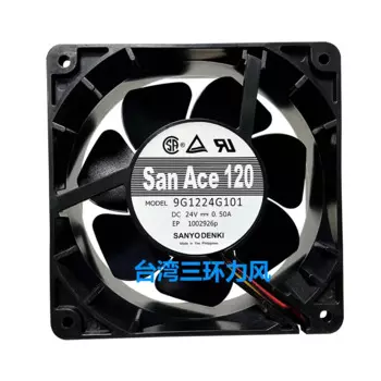 3-проводной Вентилятор охлаждения сервера SANYO DENKI 9GL1224G101 DC 24V 0.50A 120x120x38 мм
