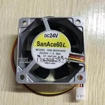 3-проводной Вентилятор охлаждения сервера SANYO DENKI 109L0624H402 DC 24 В 0,06a 60x60x25 мм