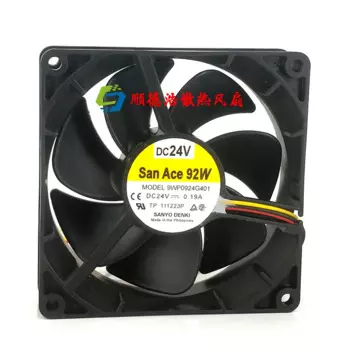 3-проводной Вентилятор охлаждения сервера Sanyo Denki 9WP0924G401 DC 24V 0.19A 90x90x25 мм