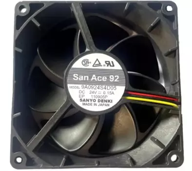 3-проводной Вентилятор охлаждения сервера SANYO DENKI 9A0924S4D05 DC 24V 0.15A 90x90x25mm