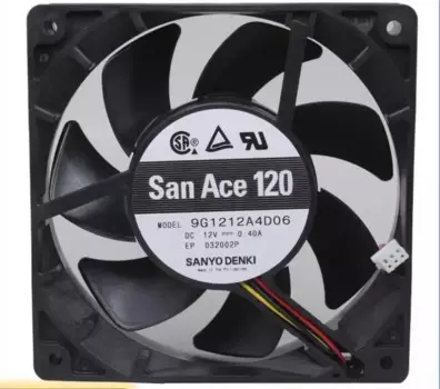 3-проводной Вентилятор охлаждения сервера SANYO DENKI 9G1212A4D06 DC 12V 0.40A 120x120x25 мм