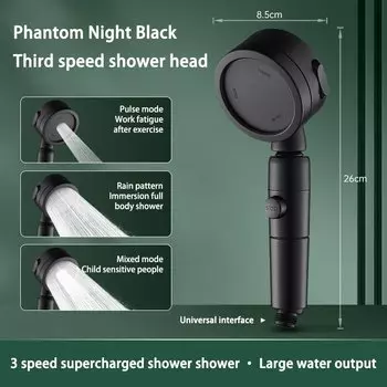 Midea 3-режимная насадка для душа высокого давления, регулируемая насадка для экономии воды, ручная насадка для душа, аксессуары для бытового душа