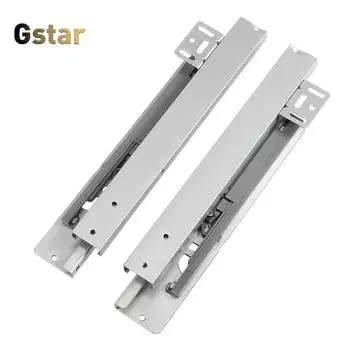 3-секционная нижняя направляющая, демпфирующая буферная направляющая, витрина, мебель, скрытая бесшумная направляющая, мебельная фурнитура