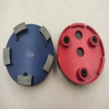 3 шт. 4 дюйма, 5,6 дюйма, 5 сегментов, круглые алмазные шлифовальные блоки Klindex | 100 абразивных дисков из бетона, гранита и мрамора, 140 мм.