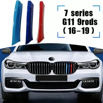 3 шт. ABS для BMW F01 F02 G11 G12 E65 E66 7 серии 2002-2018 2019 2020 2021 автомобильные гонки решетка полоса отделка Зажим м аксессуары для питания