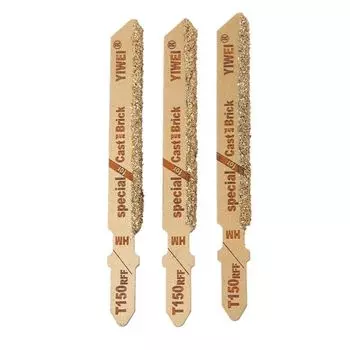 3 шт. алмазное лобзиковое полотно 3 дюйма T150 твердосплавное зерно 50 зернистость Т-образный хвостовик лобзиковые полотна инструмент для резки керамической плитки