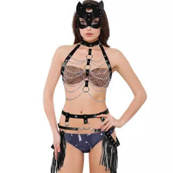 3 шт., эротический корсет-маска из ПУ кожи