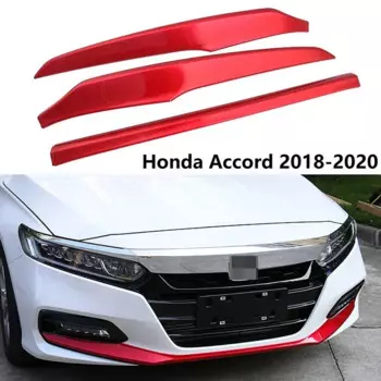 3 шт., бампер для передней решетки радиатора для Honda Accord 2018 2019 2020 (красный)