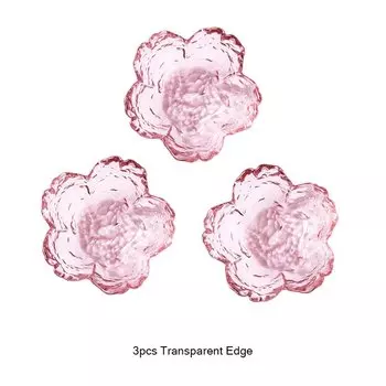 3 шт., десертные тарелки EINSOG, стеклянные, вишневого цвета