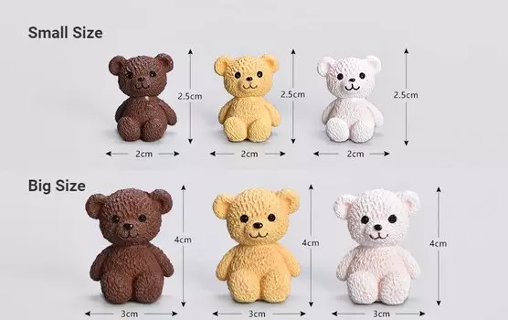 3 шт. фигурки медведя Jardin