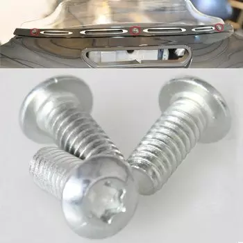 3 шт., хромированные болты на лобовое стекло, обтекатели, болты на лобовое стекло, подходят для моделей Harley Electra Glide Touring 1996-2013