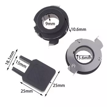 3 шт./компл. H7 светодиодный держатель адаптера LZ05-1 держатель карты простой в установке для автомобильных фар + универсальный ключ для установки