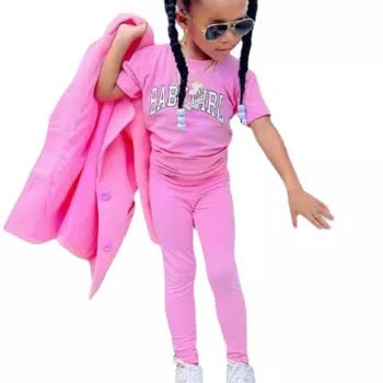 3 шт./комплект, Детский комплект из футболки с коротким рукавом и штанов