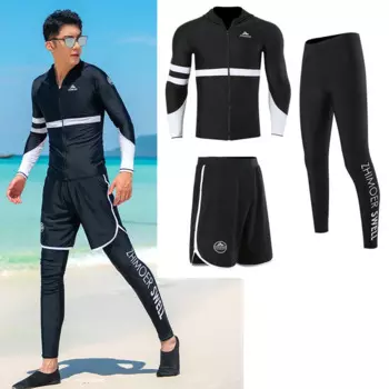 3 шт./комплект, Мужская футболка с длинным рукавом, трусы и леггинсы