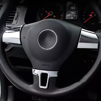3 шт./комплект, наклейки на панель рулевого колеса Volkswagen Golf Bora Polo Jetta Eos Touran Caddy