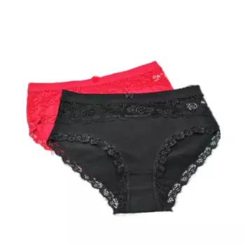 3 шт./комплект, женские хлопковые кружевные трусы с цветочным принтом