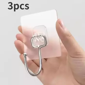3 шт., крючки для одежды HARKO, прозрачные, большие, самоклеящиеся